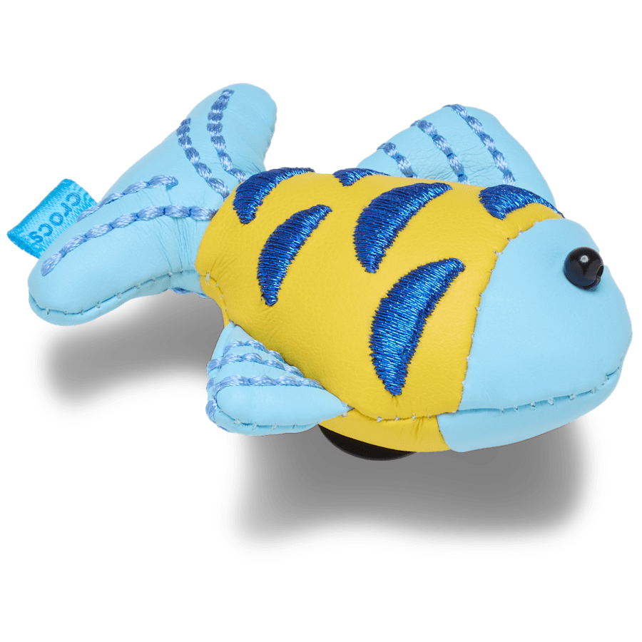 Crocs us | Blue and Gold Sparkle Fish Jibbitz™ charms