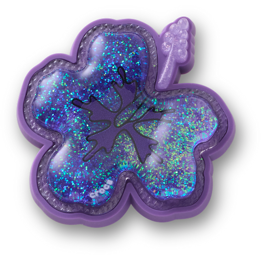 Crocs outlet | Squish Purple Hibiscus Jibbitz™ charms