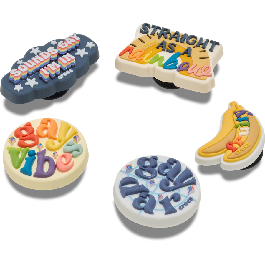 Crocs on sale | Irreverent Pride 5 Pack Jibbitz™ charms