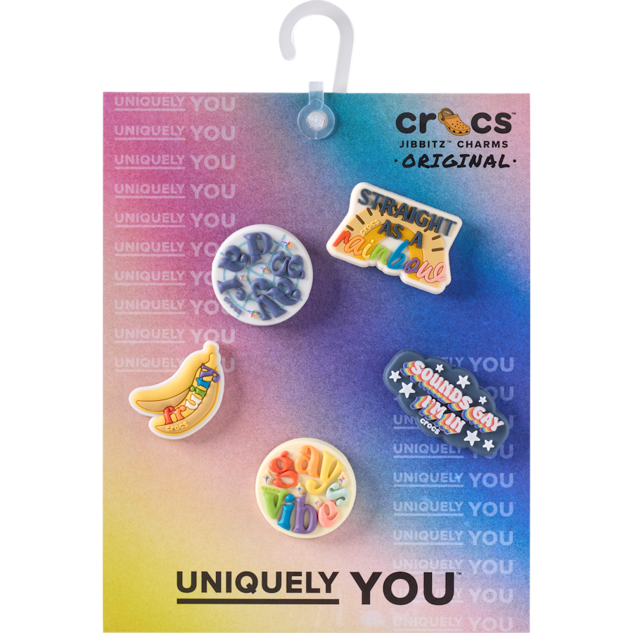 Crocs on sale | Irreverent Pride 5 Pack Jibbitz™ charms