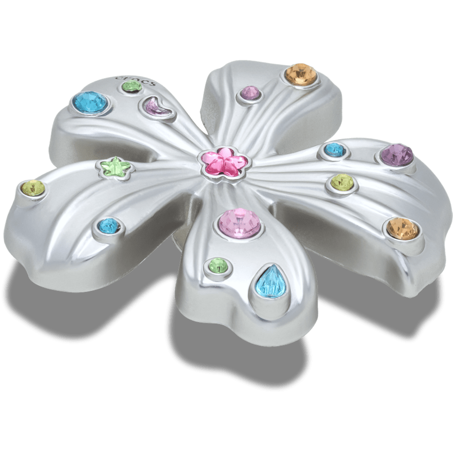 Crocs Discount | Silver Meta Gem Flower Jibbitz™ charms