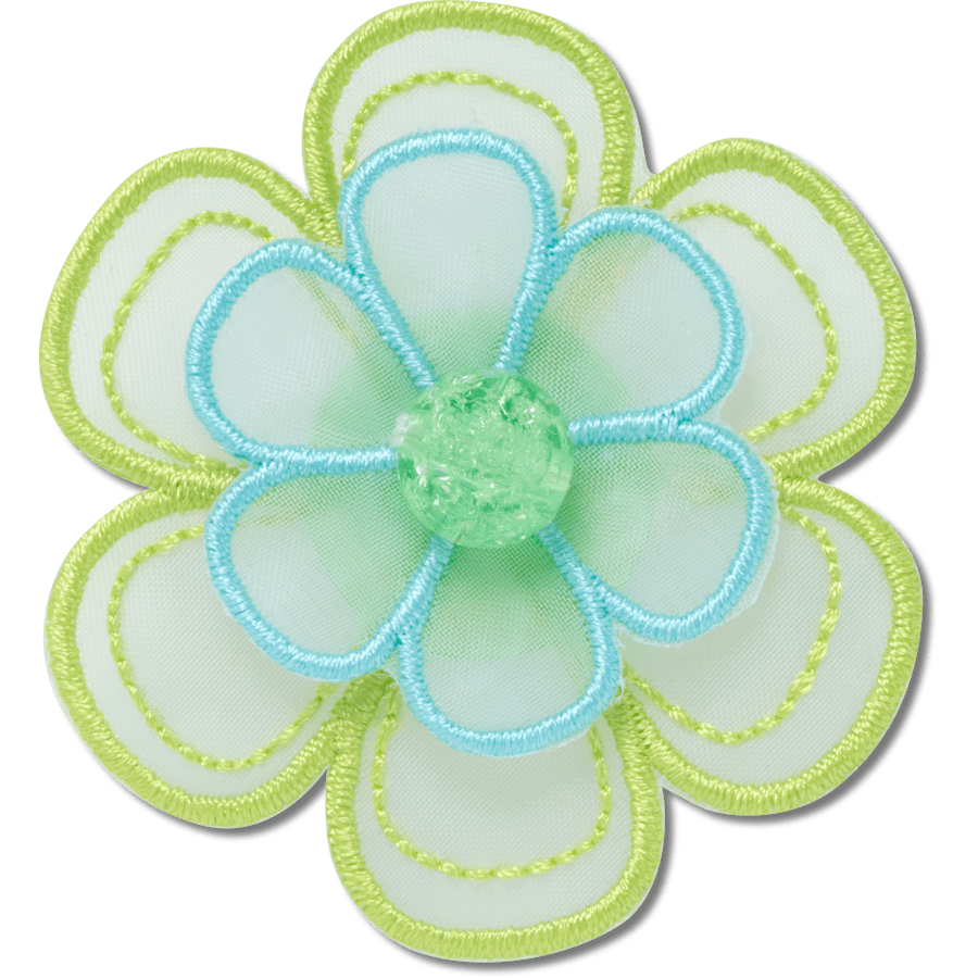 Crocs online | Green Mesh Flower Jibbitz™ charms