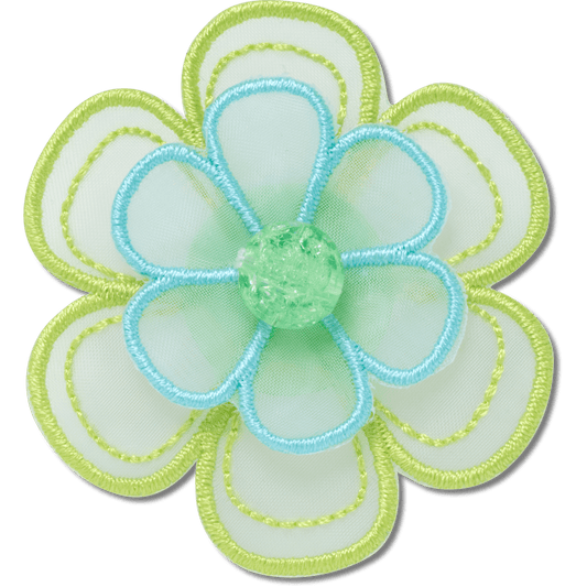 Crocs online | Green Mesh Flower Jibbitz™ charms