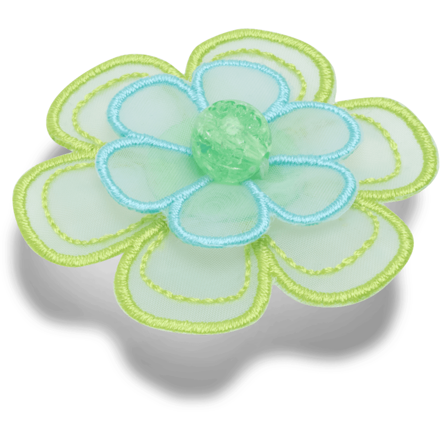 Crocs online | Green Mesh Flower Jibbitz™ charms