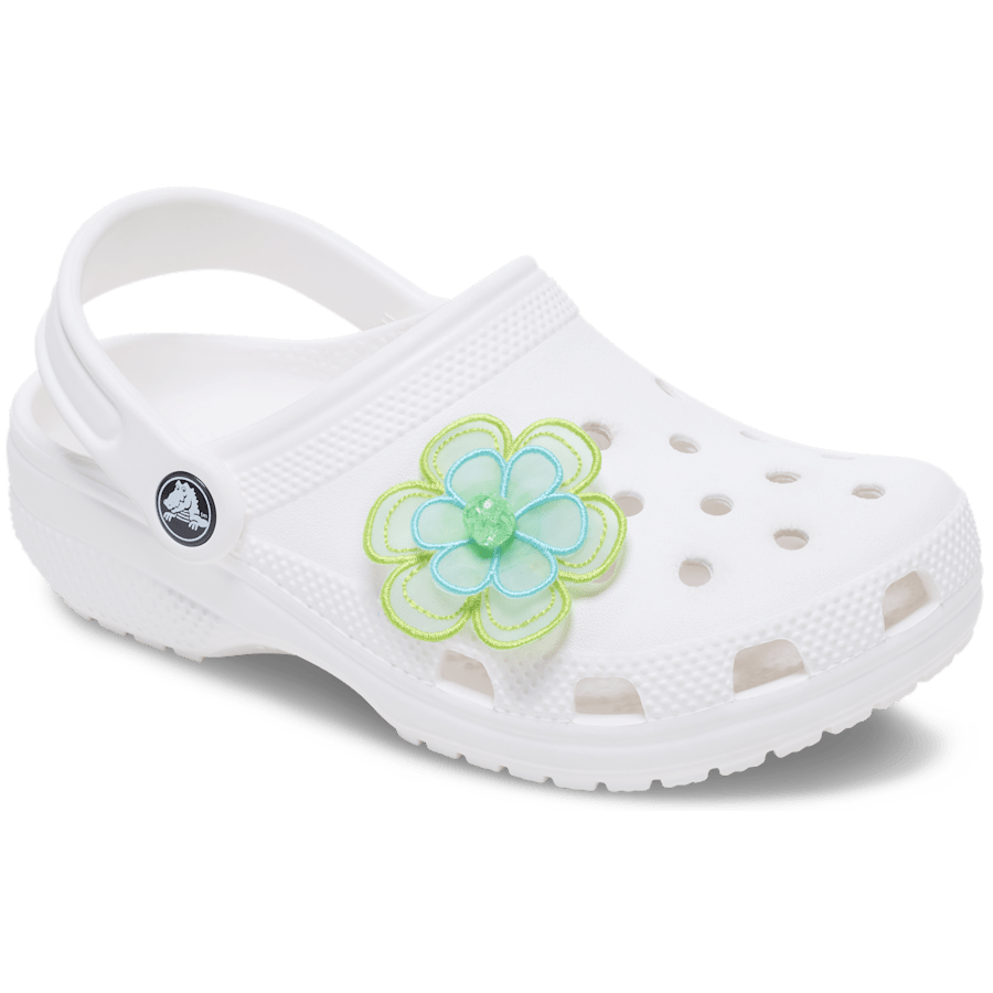 Crocs online | Green Mesh Flower Jibbitz™ charms