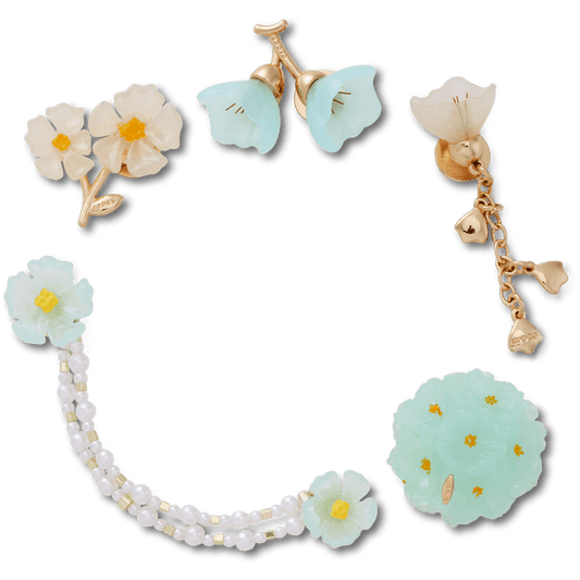 Crocs outlet | Blue Dainty Floral 5 Pack Jibbitz™ charms