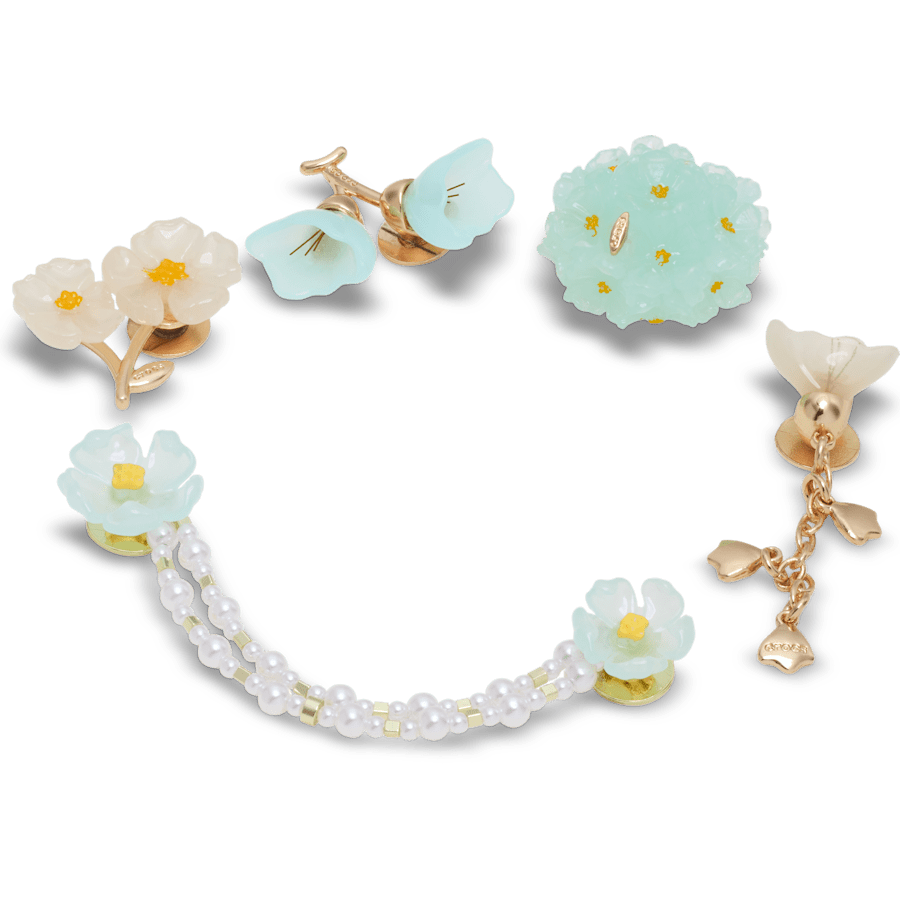 Crocs outlet | Blue Dainty Floral 5 Pack Jibbitz™ charms