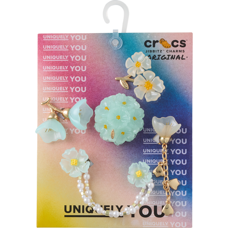 Crocs outlet | Blue Dainty Floral 5 Pack Jibbitz™ charms