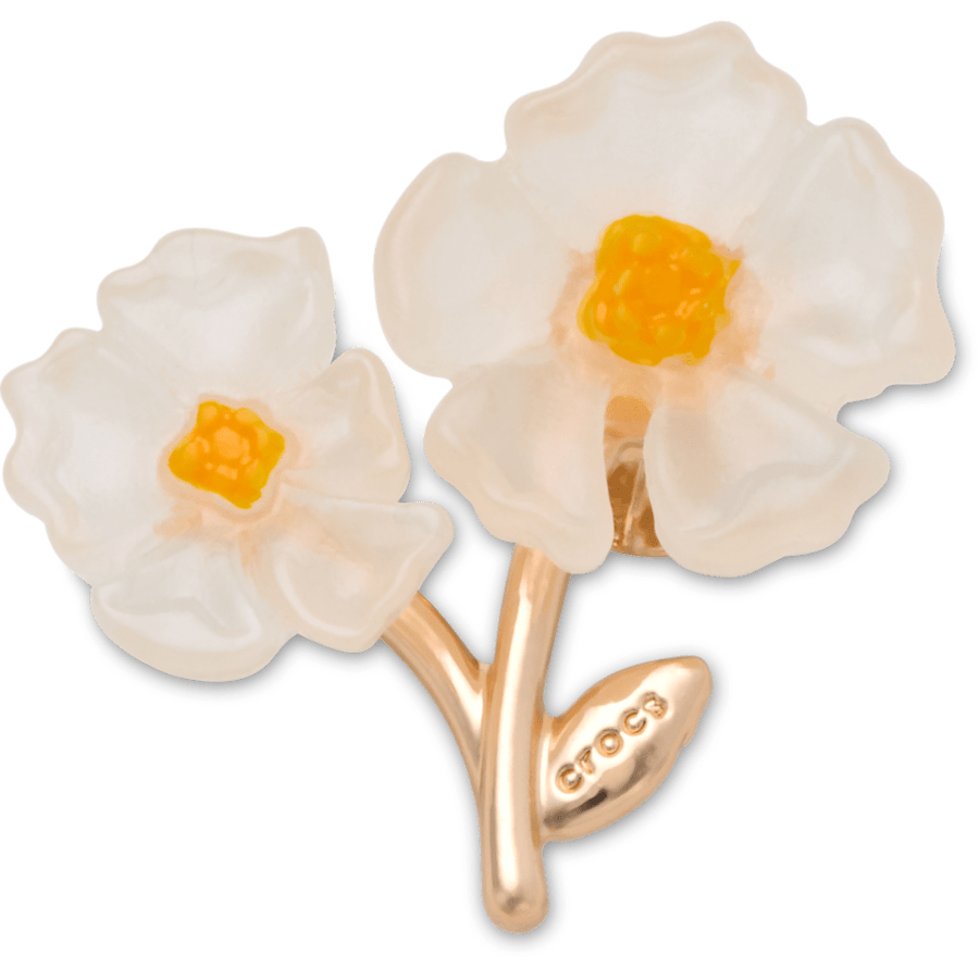 Crocs outlet | White Floral Blossom Jibbitz™ charms