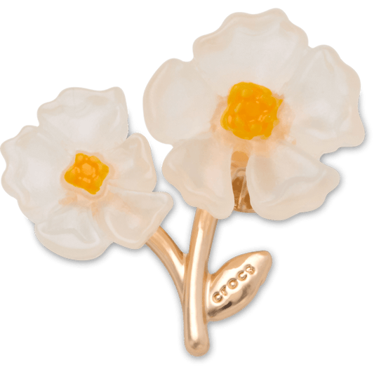 Crocs outlet | White Floral Blossom Jibbitz™ charms