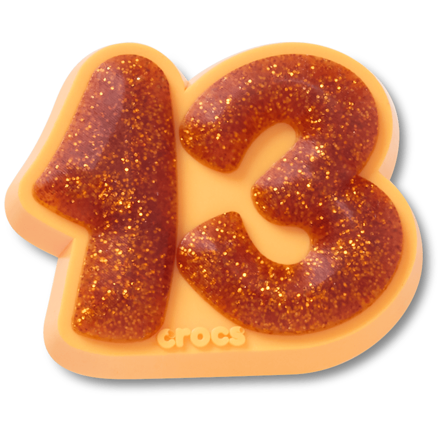 Crocs us | Orange Sparkly Number 13 Jibbitz™ charms