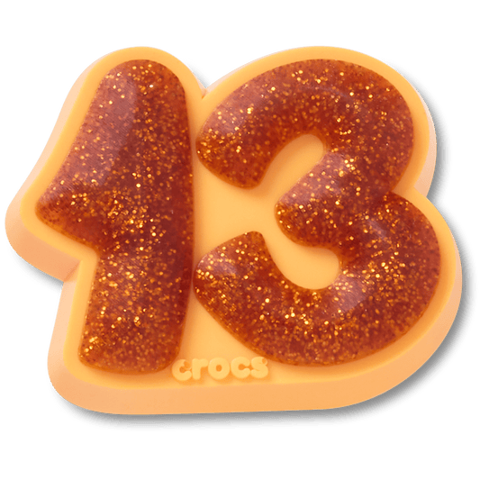 Crocs us | Orange Sparkly Number 13 Jibbitz™ charms