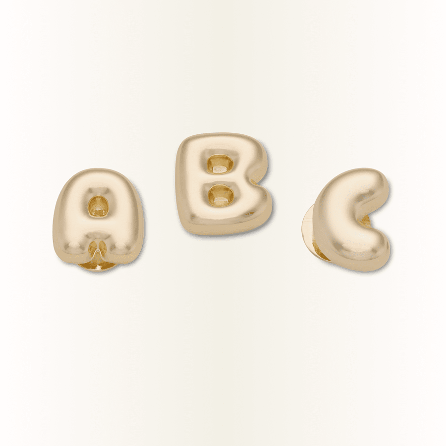 Crocs sale | Gold Bubble Letter A-Z Jibbitz™ charms