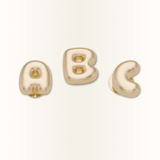 Crocs sale | Gold Bubble Letter A-Z Jibbitz™ charms