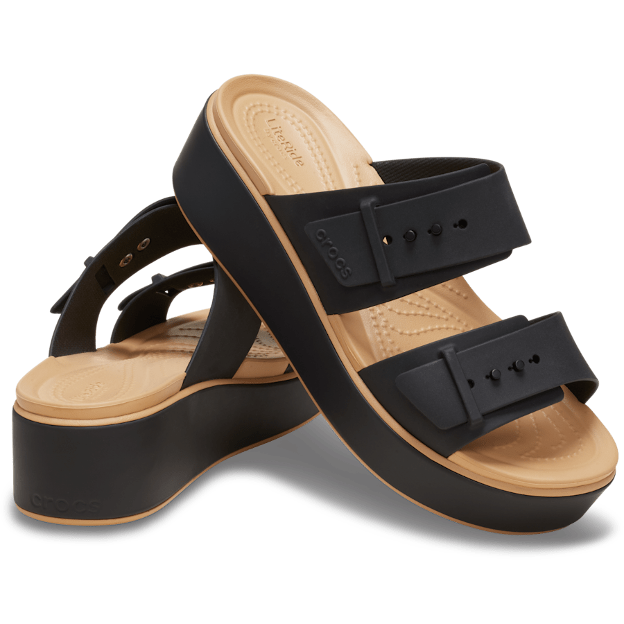 Crocs | Brooklyn Buckle Matte Wrap Low Wedge