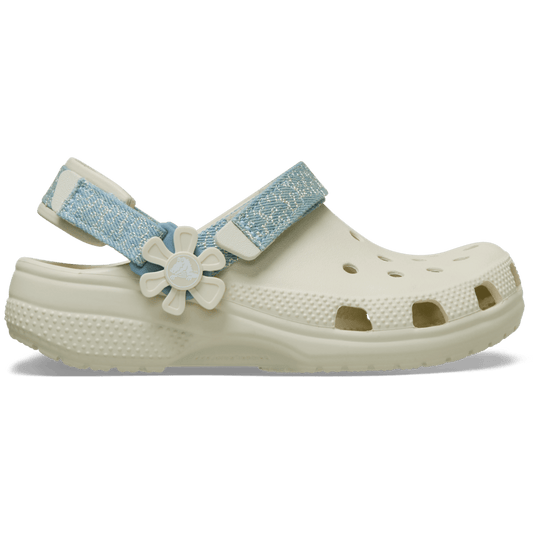 Crocs online | Kids’ Classic Denim Flower Adjustable Backstrap Clog