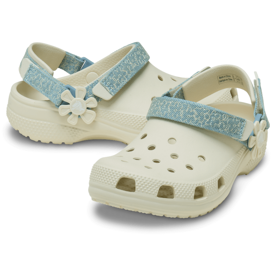 Crocs online | Kids’ Classic Denim Flower Adjustable Backstrap Clog
