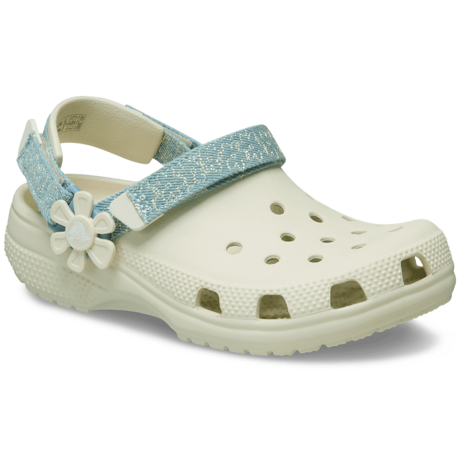 Crocs online | Kids’ Classic Denim Flower Adjustable Backstrap Clog
