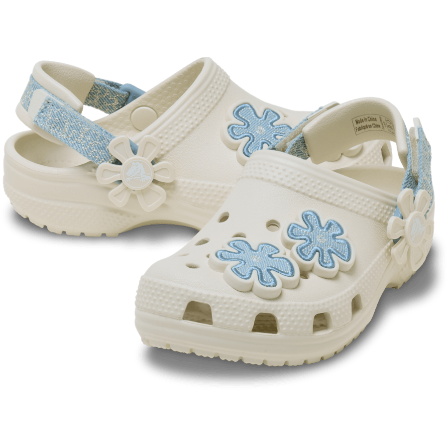 Crocs us | Toddler Classic Denim Flower Adjustable Backstrap Clog