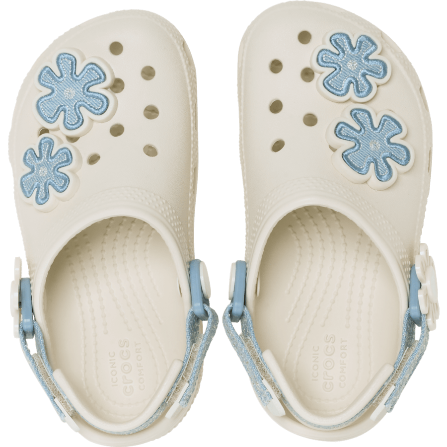 Crocs us | Toddler Classic Denim Flower Adjustable Backstrap Clog