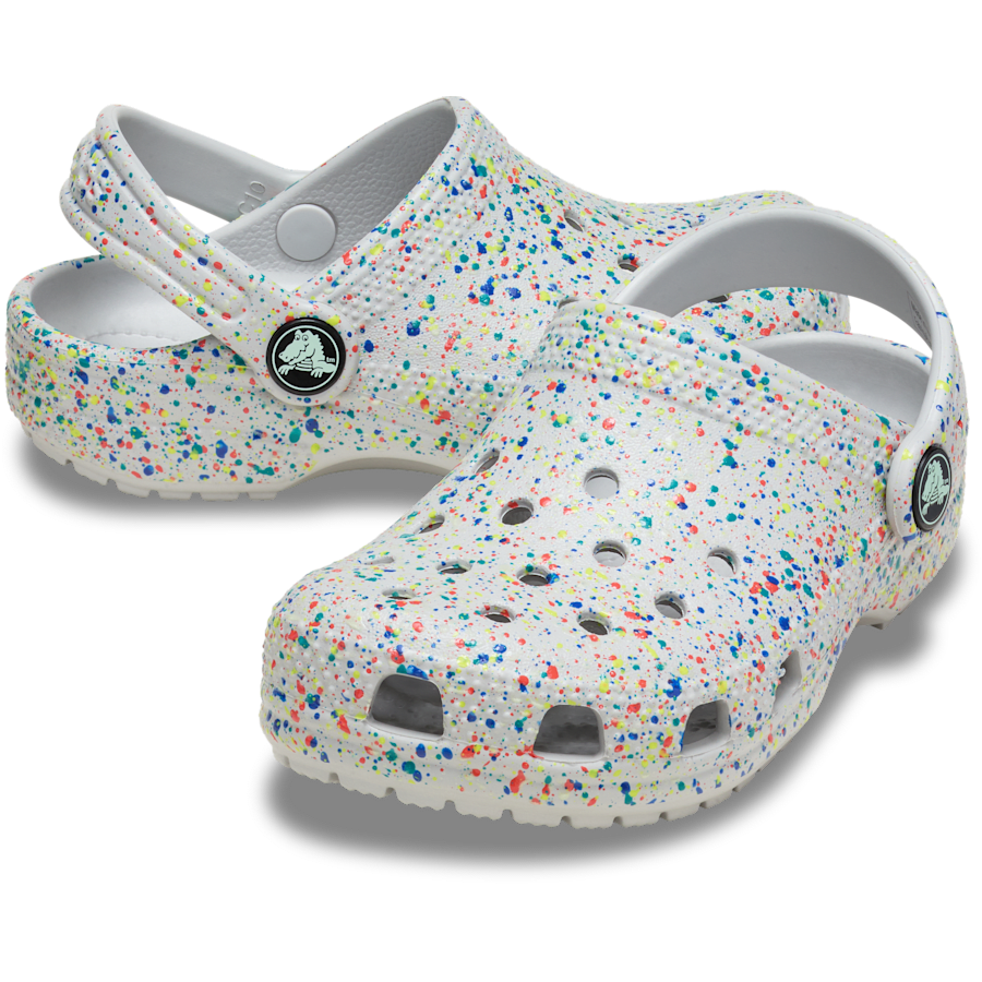 Crocs Discount | Toddler Classic Glow Paint Splatter Clog