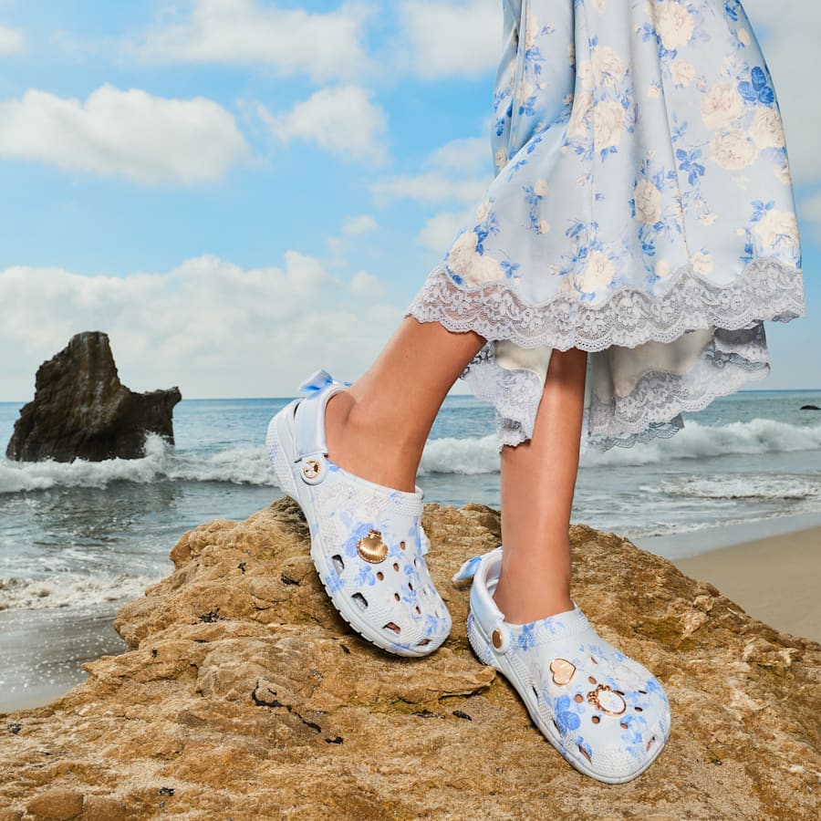 Crocs on sale | LoveShackFancy Blue Classic Clog