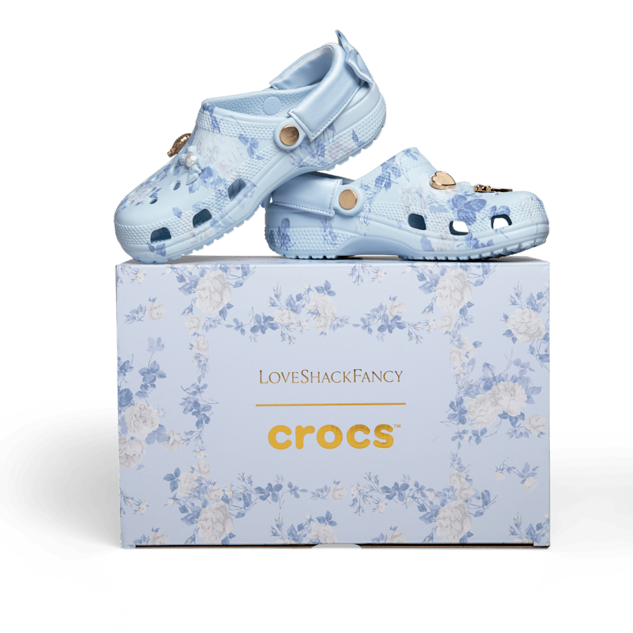 Crocs on sale | LoveShackFancy Blue Classic Clog