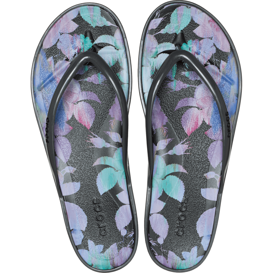Crocs us | Miami Round Toe Dark Floral Flip