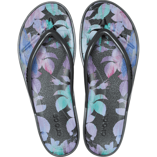 Crocs us | Miami Round Toe Dark Floral Flip