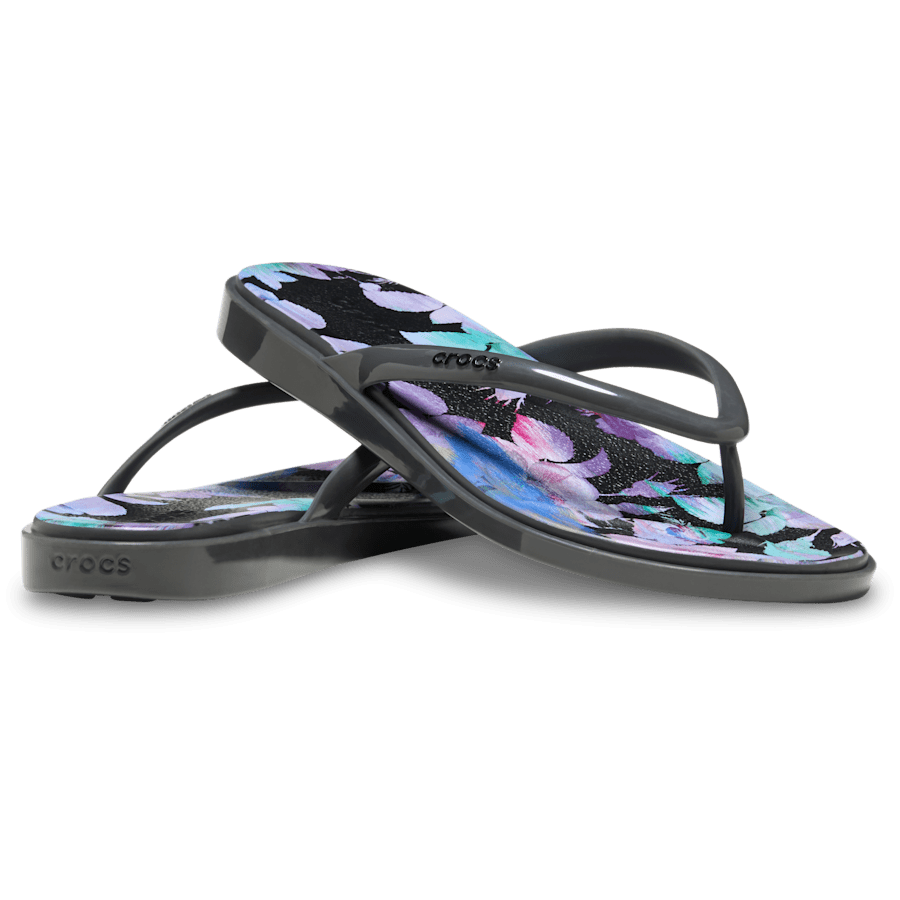 Crocs us | Miami Round Toe Dark Floral Flip
