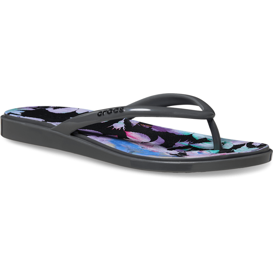 Crocs us | Miami Round Toe Dark Floral Flip